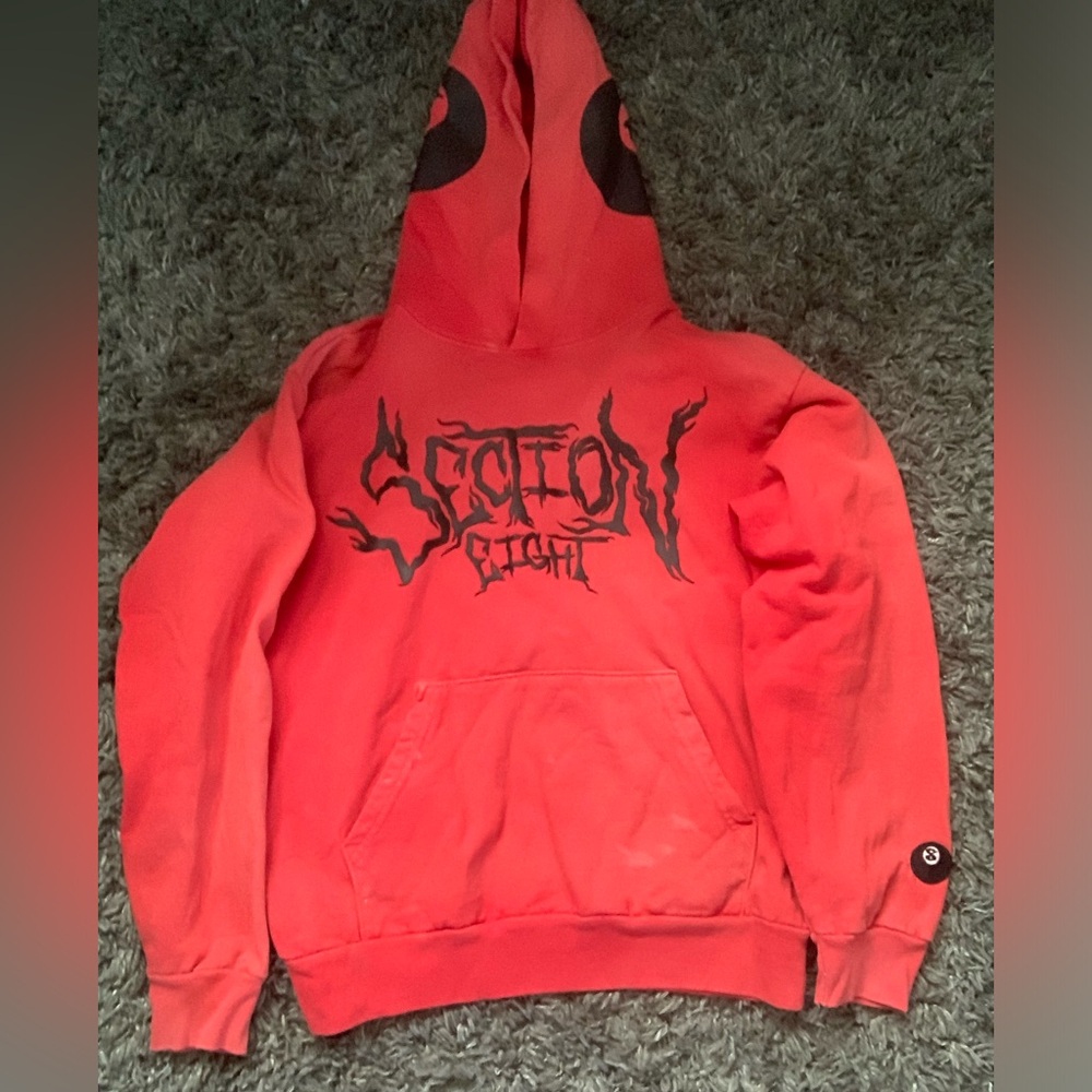 Section eight anime girl hoodie red size medium